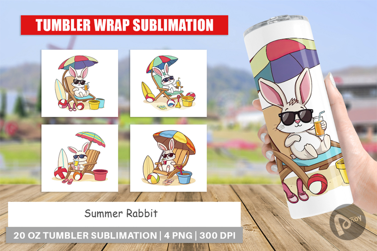Tumbler Summer Rabbit