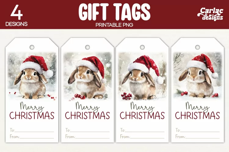 Christmas Gift Tags, Merry Christmas Printable Tags