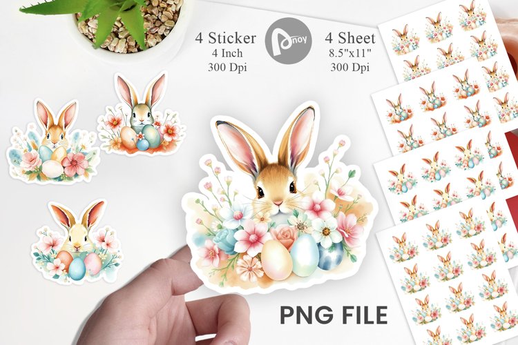Rabbit Peeking Sticker
