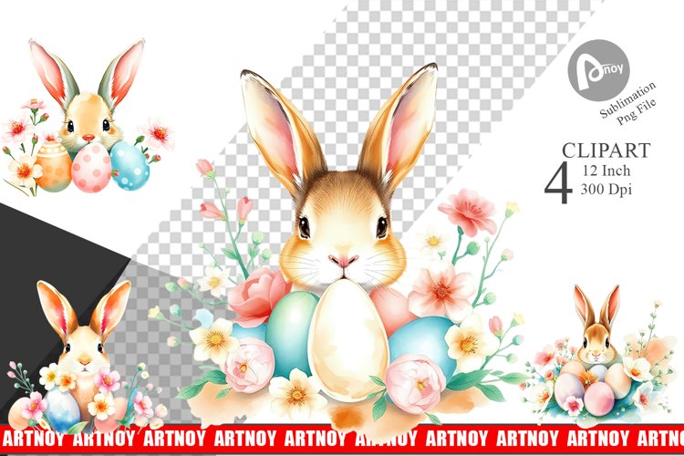 Rabbit Peeking Clipart