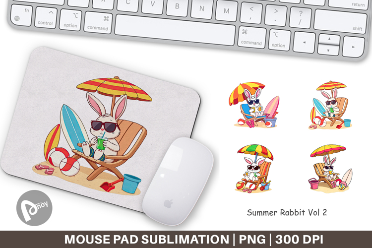 Mouse Pad Summer Rabbit
