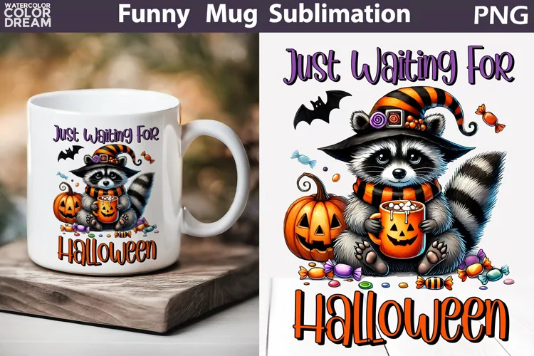 Raccoon Halloween Mug | Halloween Sarcastic Coffee Mug