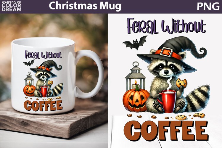 Raccoon Halloween Mug | Halloween Sarcastic Coffee Mug