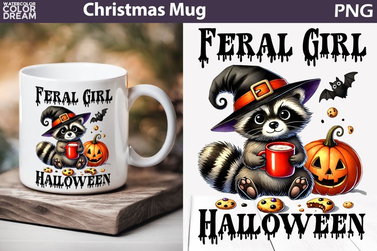 Raccoon Halloween Mug | Halloween Sarcastic Coffee Mug