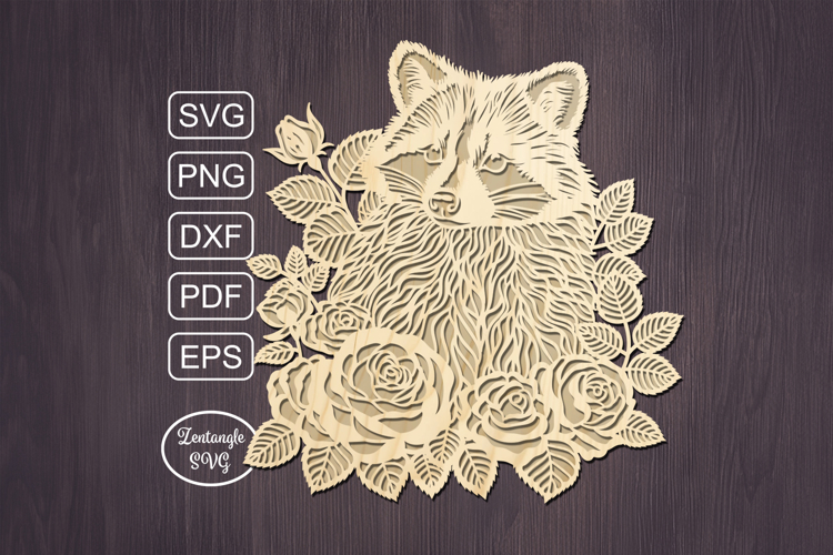 Raccoon lasercut svg, autumn raccoon laser cut or keychain