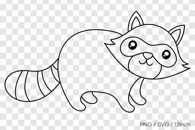 Striped tail raccoon bandit mask forest PNG animal clipart