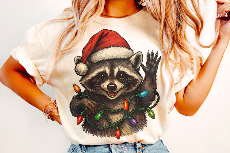 Christmas Raccoon PNG, Feral PNG, Holiday PNG, Xmas PNG