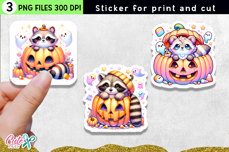 Funny Pumpkin Stickers | Halloween Sublimation PNGs