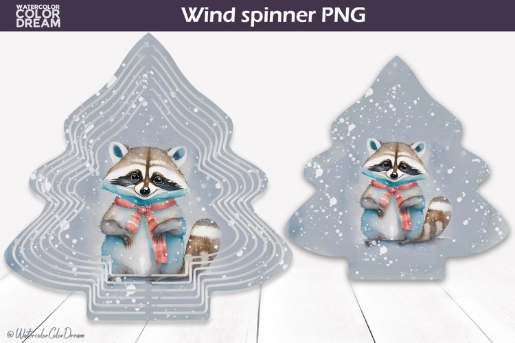 Christmas Tree Wind Spinner | Raccoon Wind Spinner example image 1