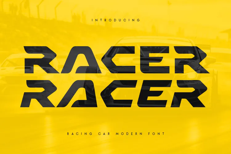 RACER - Racing Car Modern Font