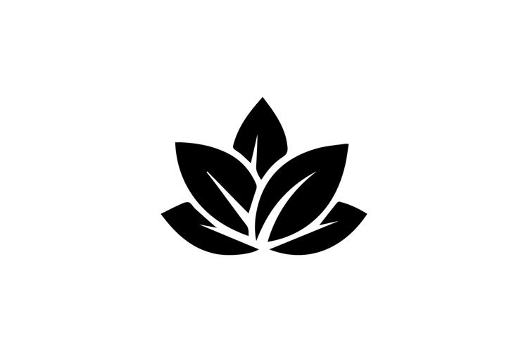 Radial Abstract Leaf Emblem Design
