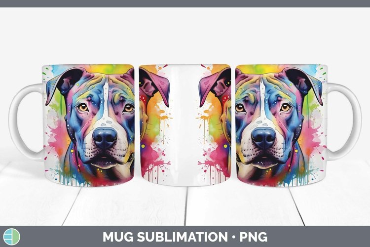GorgeousRainbow Dog Mug Wrap design.