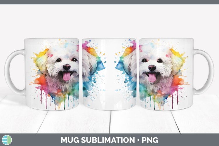 GorgeousRainbow Dog Mug Wrap design.