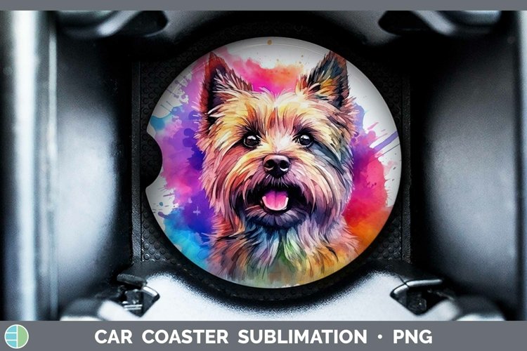 GorgeousRainbow Dog Car Coaster design.
