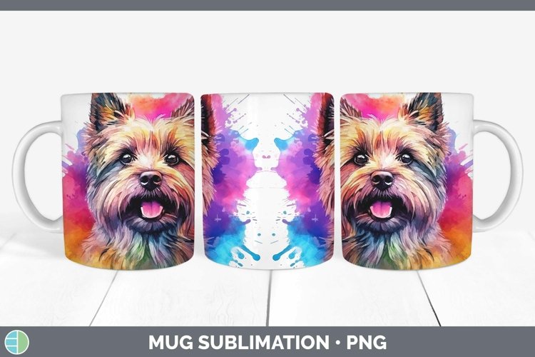 GorgeousRainbow Dog Mug Wrap design.