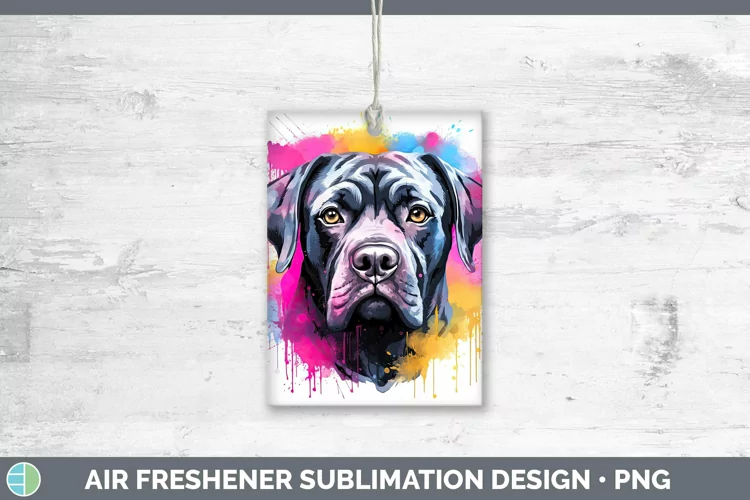Rainbow Dog Cane Corso Air Freshener | Sublimation Car Fresh