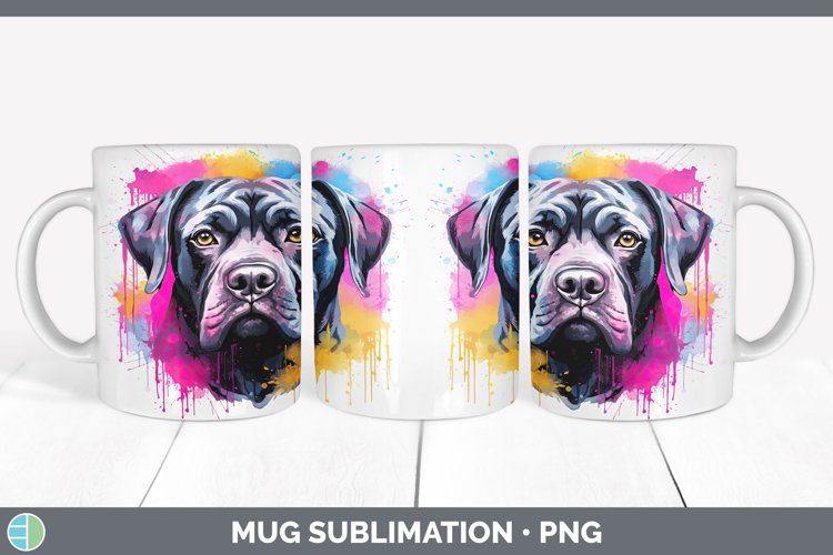GorgeousRainbow Dog Mug Wrap design.