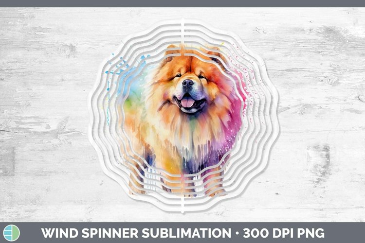 GorgeousRainbow Dog Wind Spinner design.