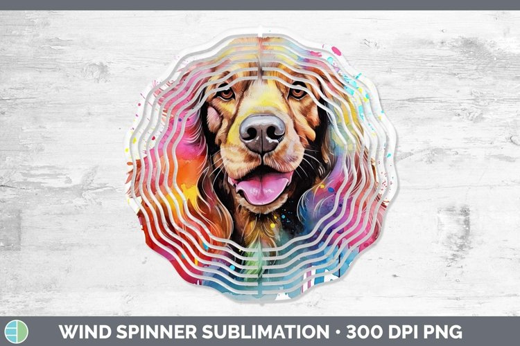 Rainbow Dog Cocker Spaniel Wind Spinner Sublimation Spinner