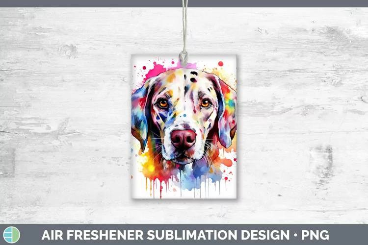 Rainbow Dog Dalmatian Air Freshener Sublimation Car Freshene