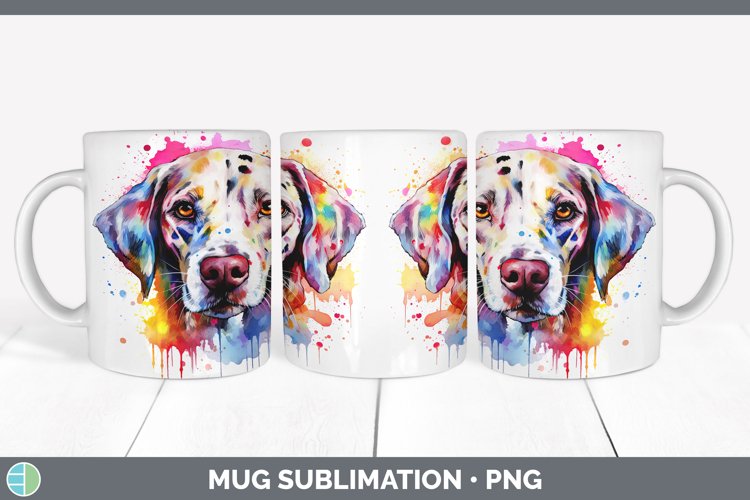 GorgeousRainbow Dog Mug Wrap design.
