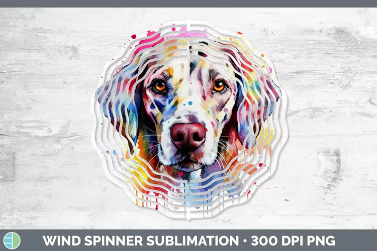 Rainbow Dog Dalmatian Wind Spinner Sublimation Spinner Desig