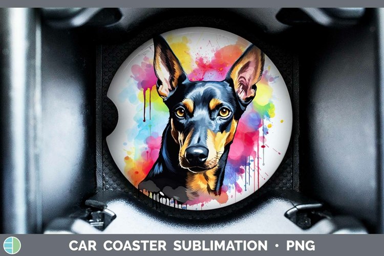 GorgeousRainbow Dog Car Coaster design.