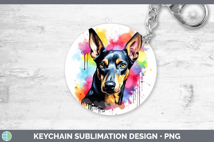 GorgeousRainbow Dog Keychain design.