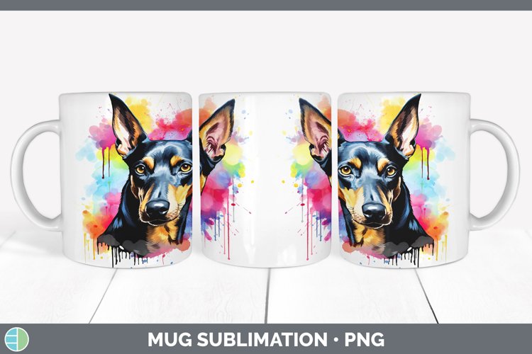GorgeousRainbow Dog Mug Wrap design.