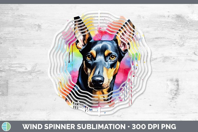GorgeousRainbow Dog Wind Spinner design.
