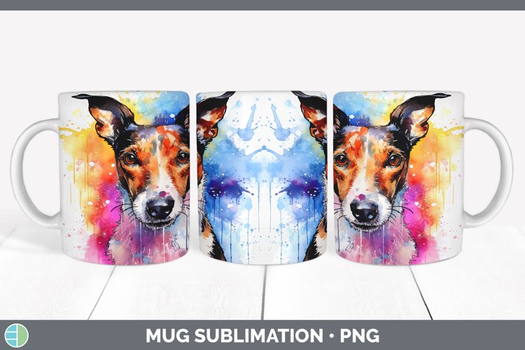GorgeousRainbow Dog Mug Wrap design.