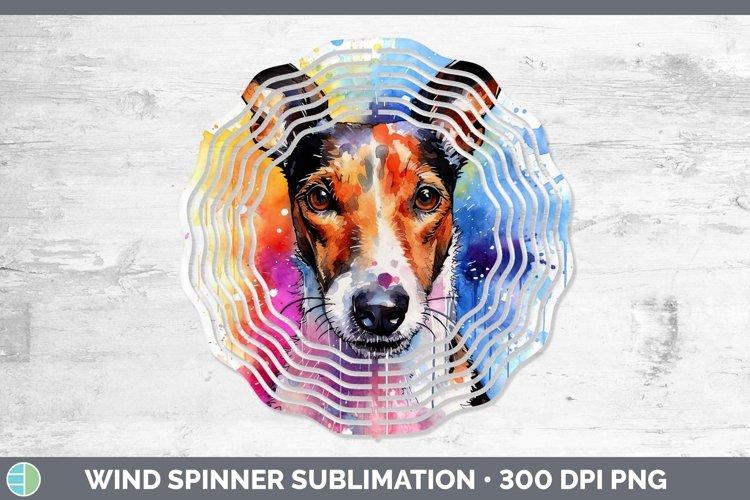 GorgeousRainbow Dog Wind Spinner design.