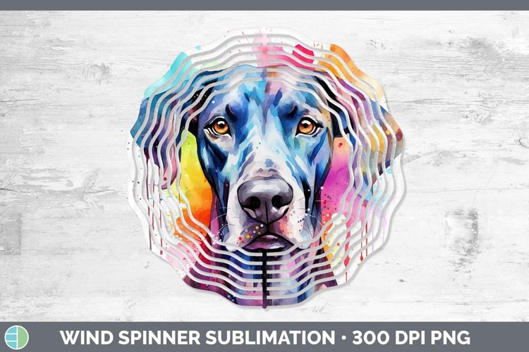 GorgeousRainbow Dog Wind Spinner design.