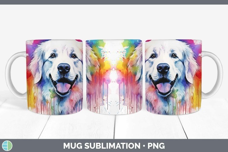 GorgeousRainbow Dog Mug Wrap design.