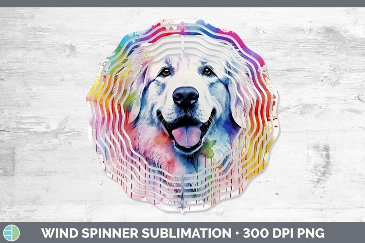 GorgeousRainbow Dog Wind Spinner design.