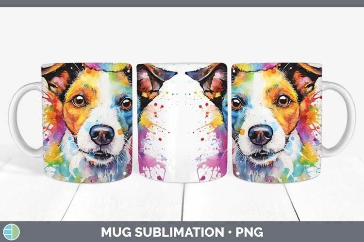 GorgeousRainbow Dog Mug Wrap design.