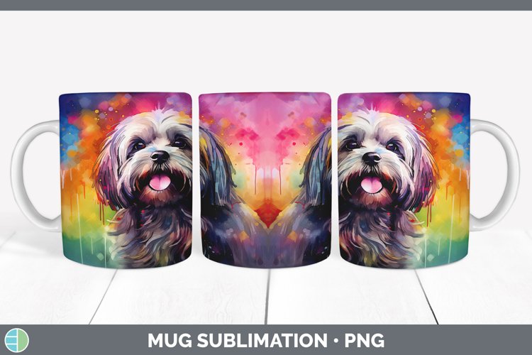 GorgeousRainbow Dog Mug Wrap design.