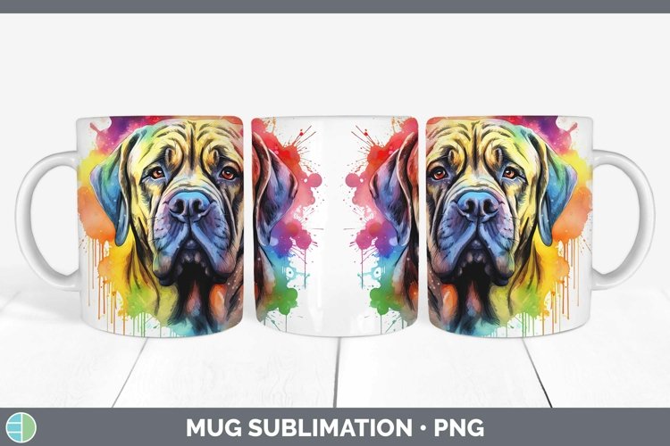 GorgeousRainbow Dog Mug Wrap design.