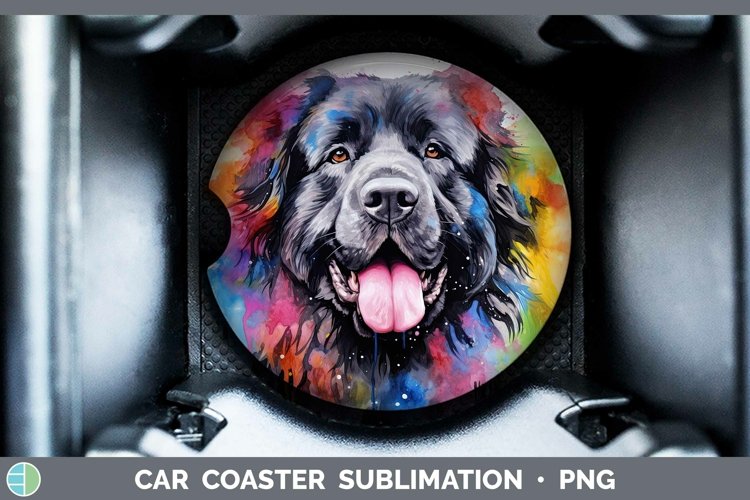 GorgeousRainbow Dog Car Coaster design.
