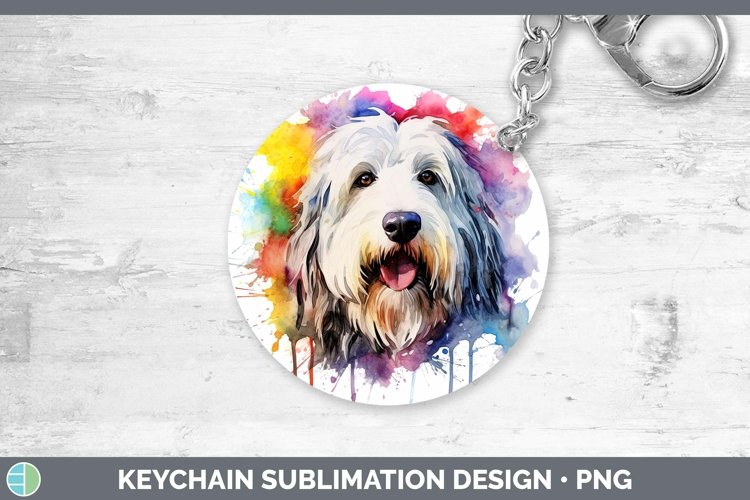 GorgeousRainbow Dog Keychain design.