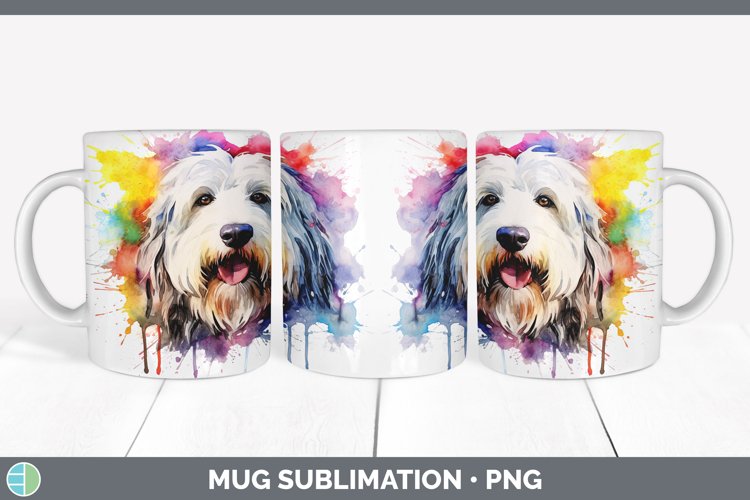 GorgeousRainbow Dog Mug Wrap design.