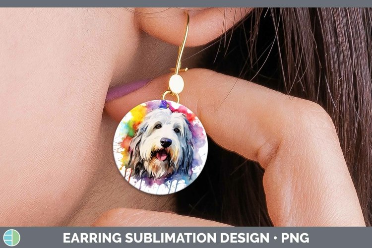 GorgeousRainbow Dog Round Earrings design.