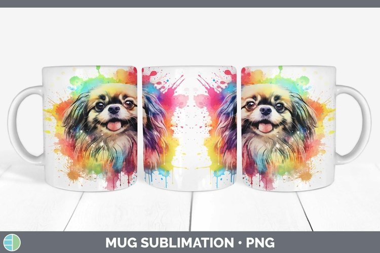 GorgeousRainbow Dog Mug Wrap design.