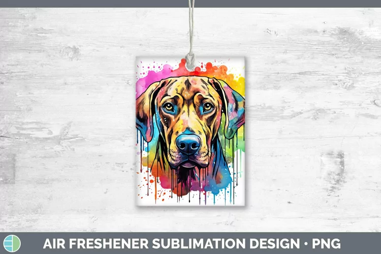 Rainbow Dog Rhodesian Ridgeback Air Freshener Sublimation Ca