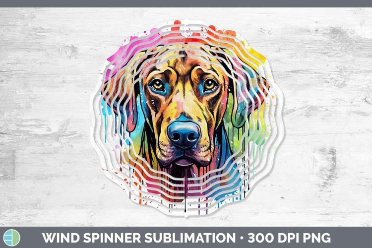 GorgeousRainbow Dog Wind Spinner design.
