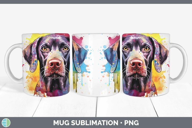 GorgeousRainbow Dog Mug Wrap design.