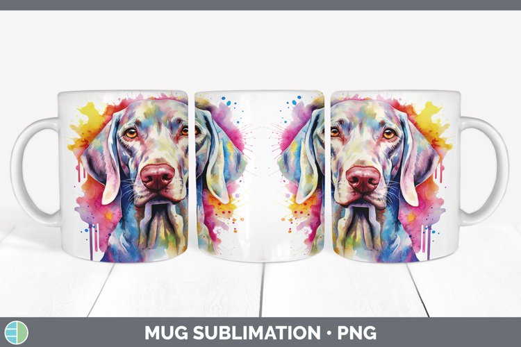 GorgeousRainbow Dog Mug Wrap design.