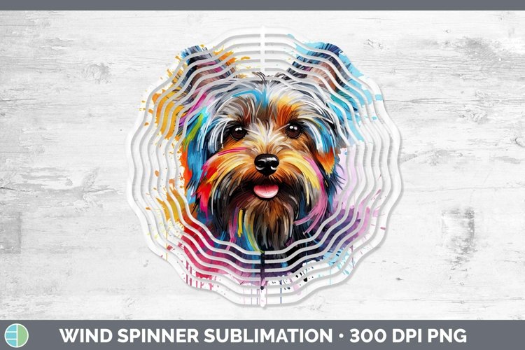 GorgeousRainbow Dog Wind Spinner design.