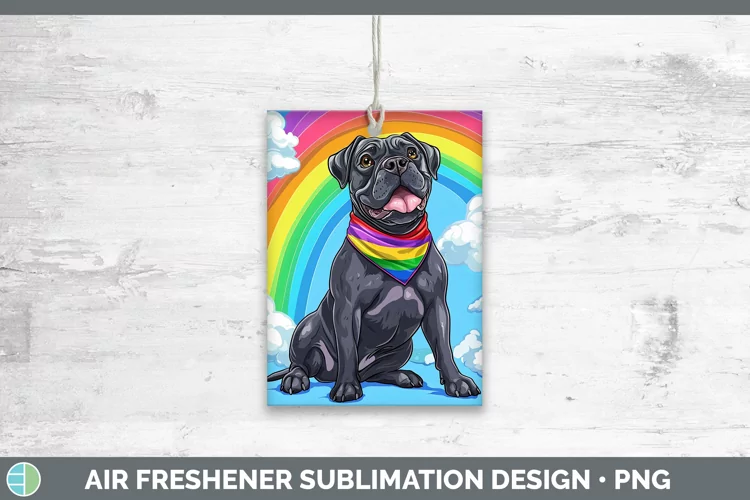 Rainbow Dogs Cane Corso Air Freshener Sublimation Car Freshe