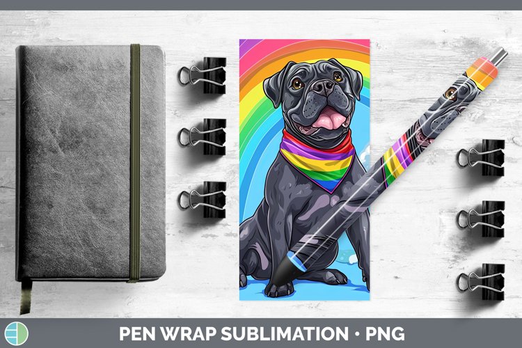 GorgeousRainbow Dogs Pen Wrap design.
